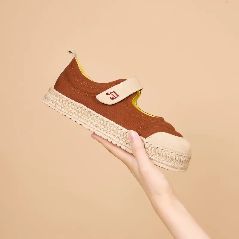 Joy&Mario Breathable Height Increasing Low-Top Casual Shoes Women's-5