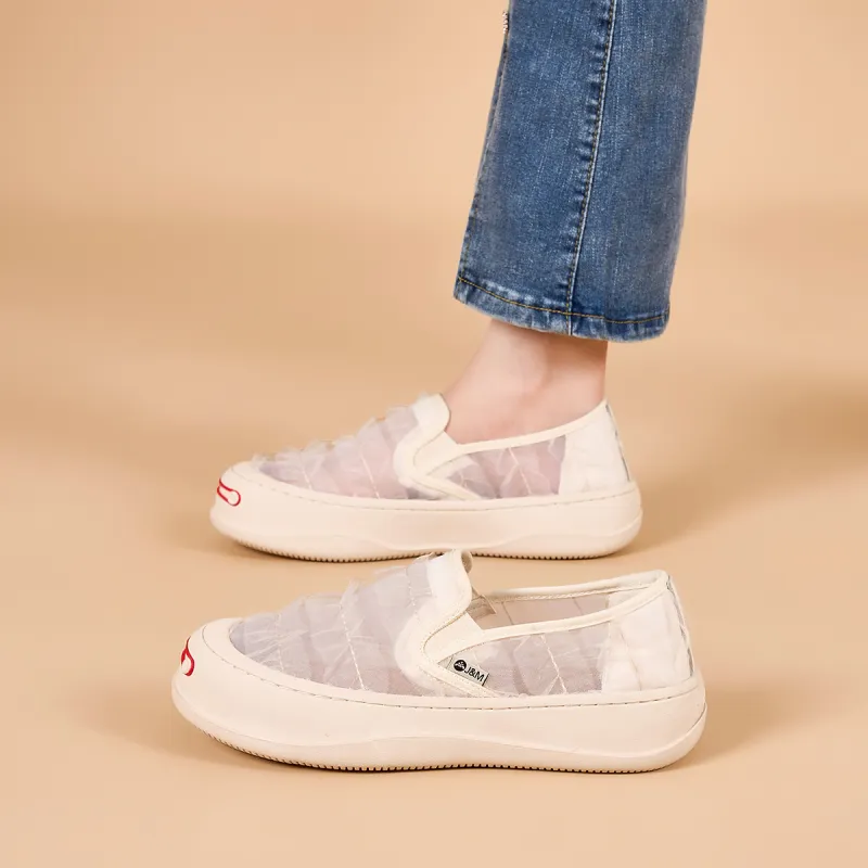 Joy&Mario Breathable Height Increasing Low-Top Skateboard Shoes Women's-4
