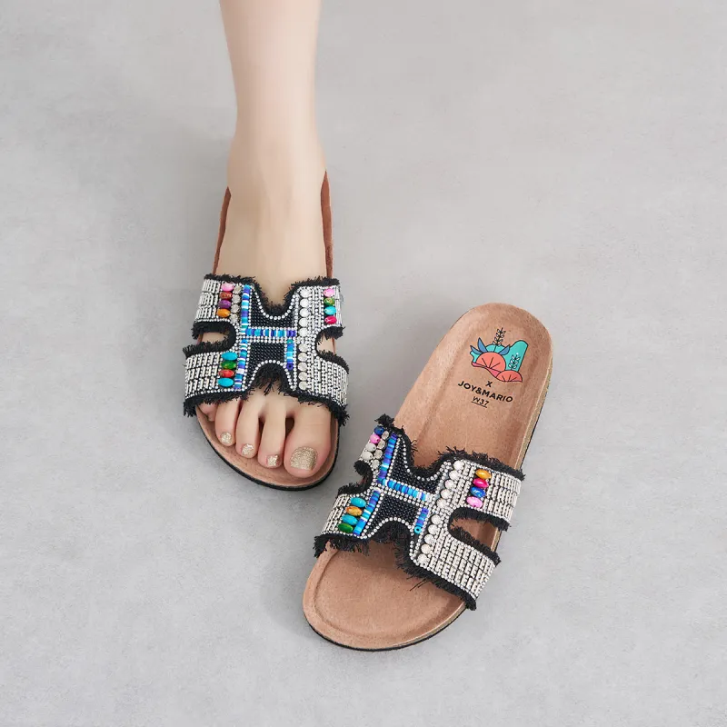 Joy&Mario Slip Resistant Slide Slippers Women's-5