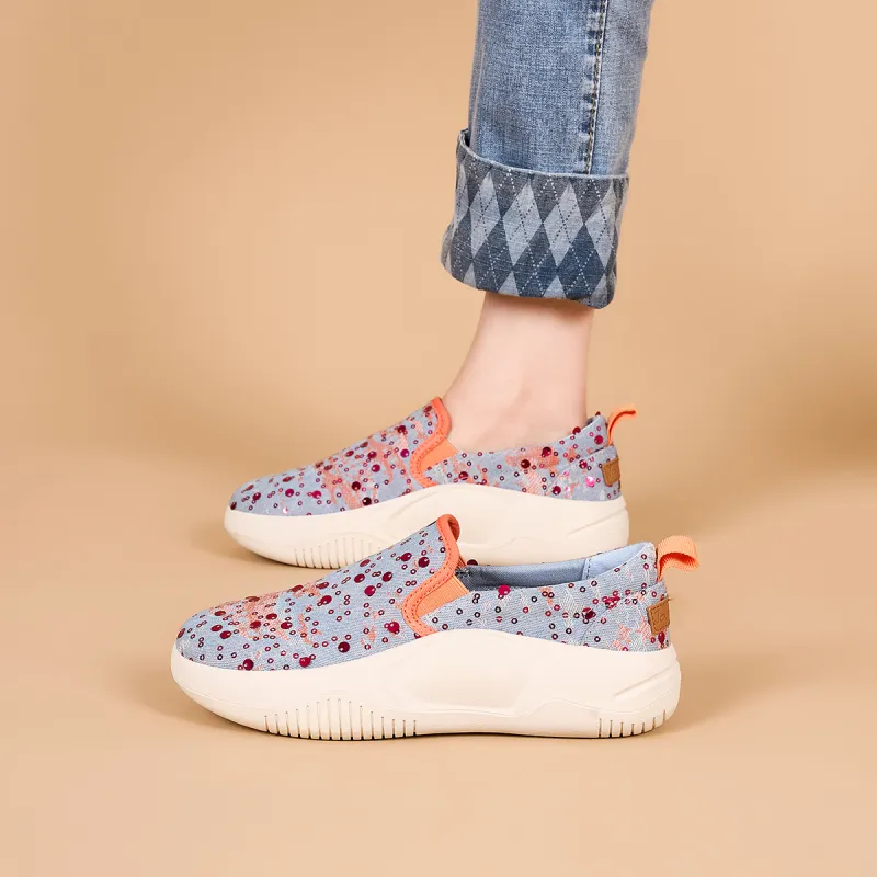 Joy&Mario Lightweight Height Increasing Low-Top Casual Shoes Women's-4