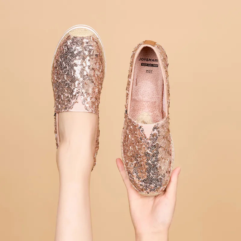 Joy&Mario Espadrilles Women's Gold/Champagne/Red-13