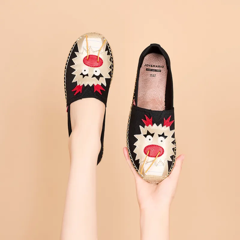 Joy&Mario Espadrilles Women's Black/Red/Beige/Yellow-4