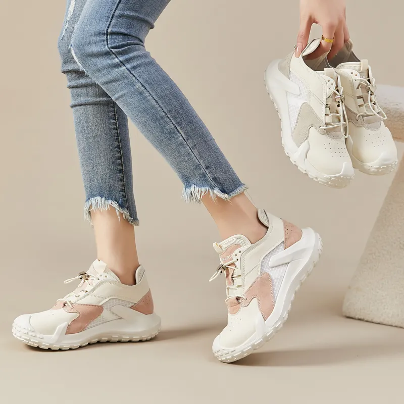Joy&Mario Breathable Height Increasing Low-Top Casual Shoes Women's-19