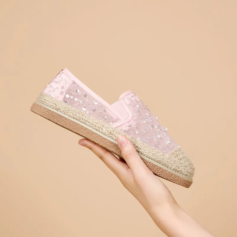 Joy&Mario Espadrilles Women's Pink/Beige Yellow-6