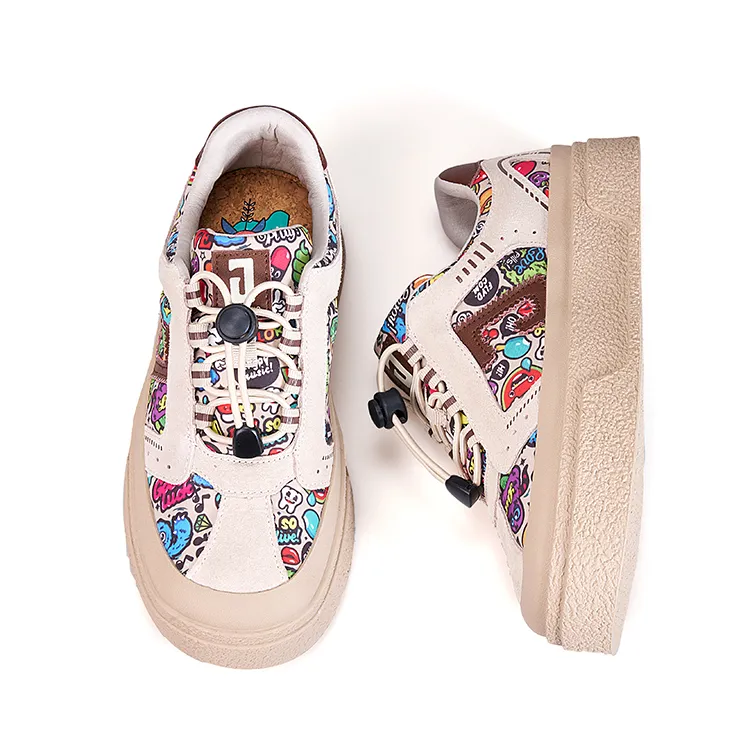 Joy&Mario Height Increasing Low-Top Skateboard Shoes Women's-4