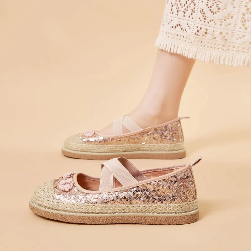 Joy&Mario Espadrilles Women's Black/Gold/Champagne-22