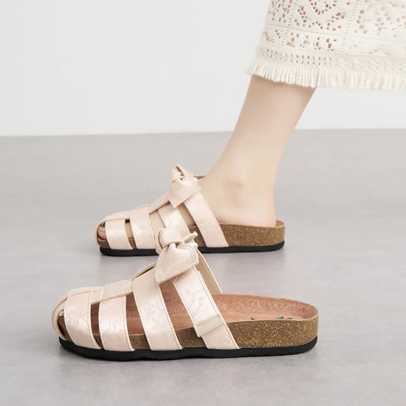 Joy&Mario Rubber Sole Abrasion Resistant Slip Resistant Closed Toe Slippers Women's-14
