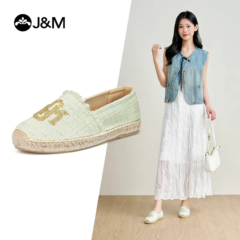Joy&Mario Espadrilles Women's Ecru/Green-6