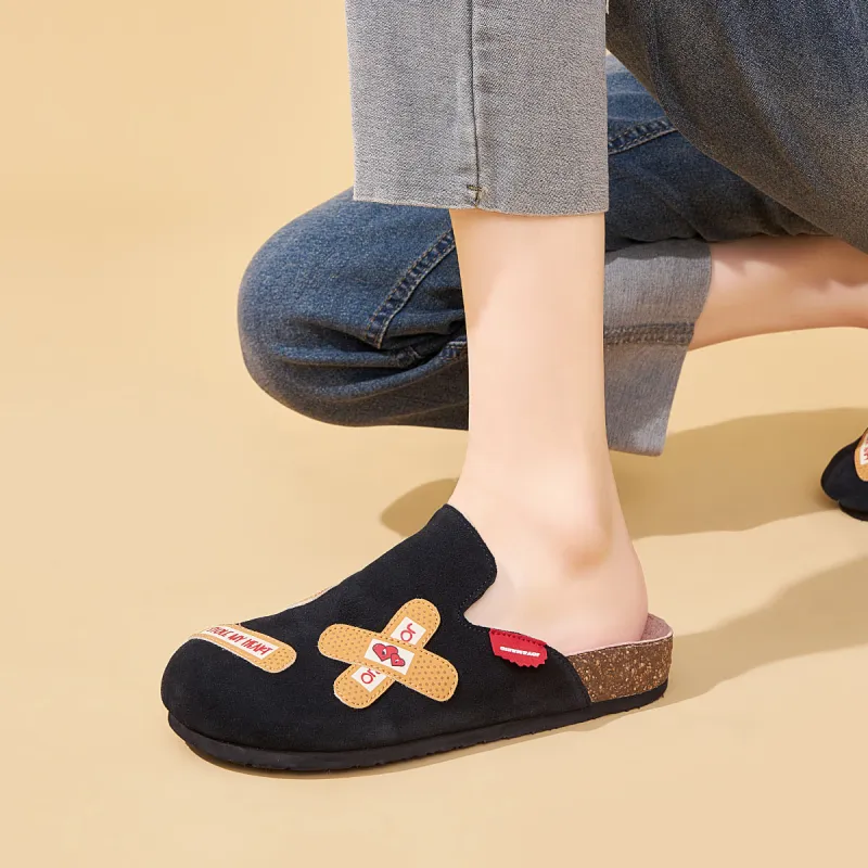 Joy&Mario Slip Resistant Closed Toe Slide Slippers Women's-13