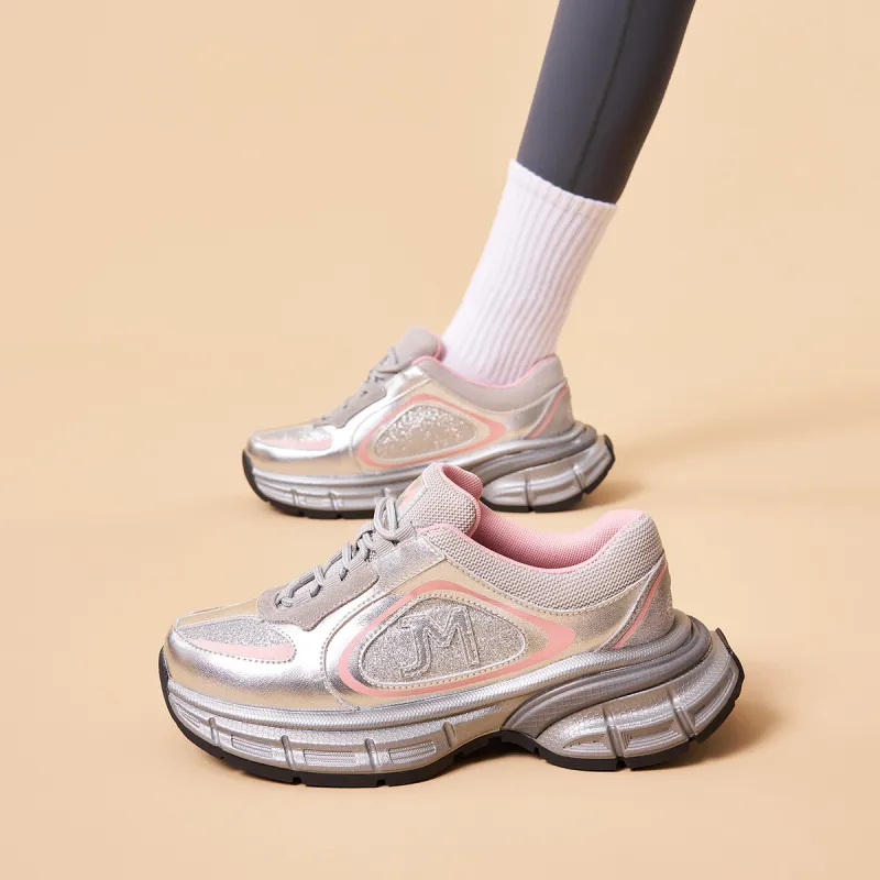 Joy&Mario Height Increasing Low-Top Chunky Sneakers Women's-12