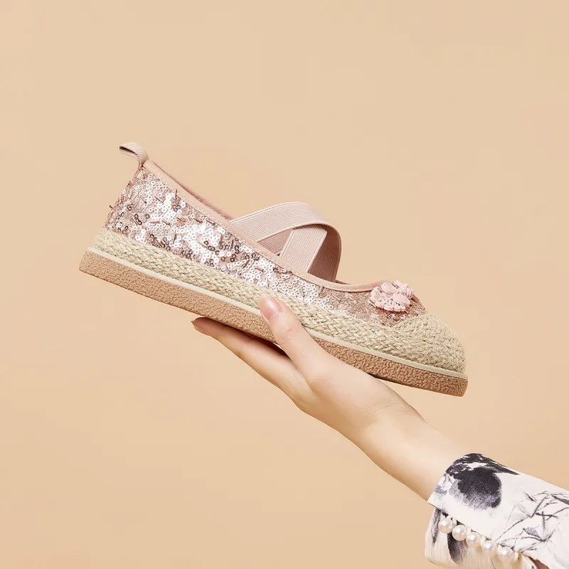 Joy&Mario Espadrilles Women's Black/Gold/Champagne-24