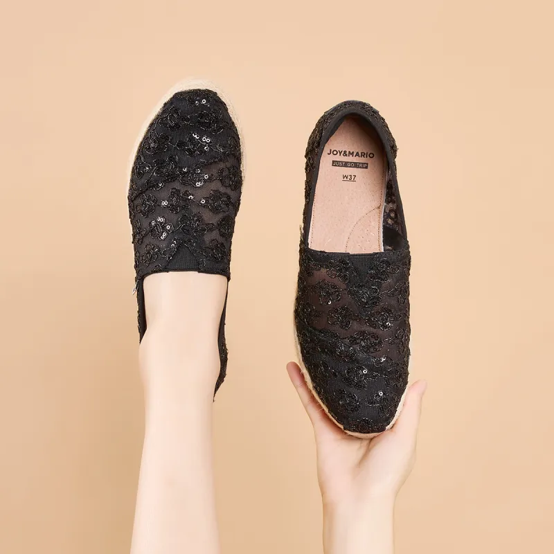 Joy&Mario Espadrilles Women's Silver/Gold/Black-5