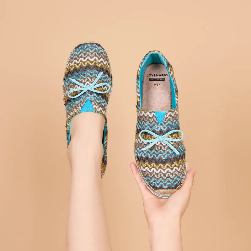 Joy&Mario Espadrilles Women's Beige/Red/Blue-23