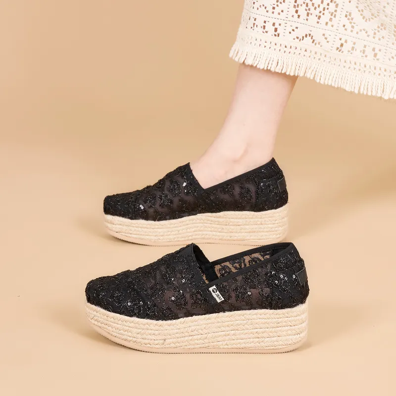 Joy&Mario Espadrilles Women's Silver/Gold/Black-4