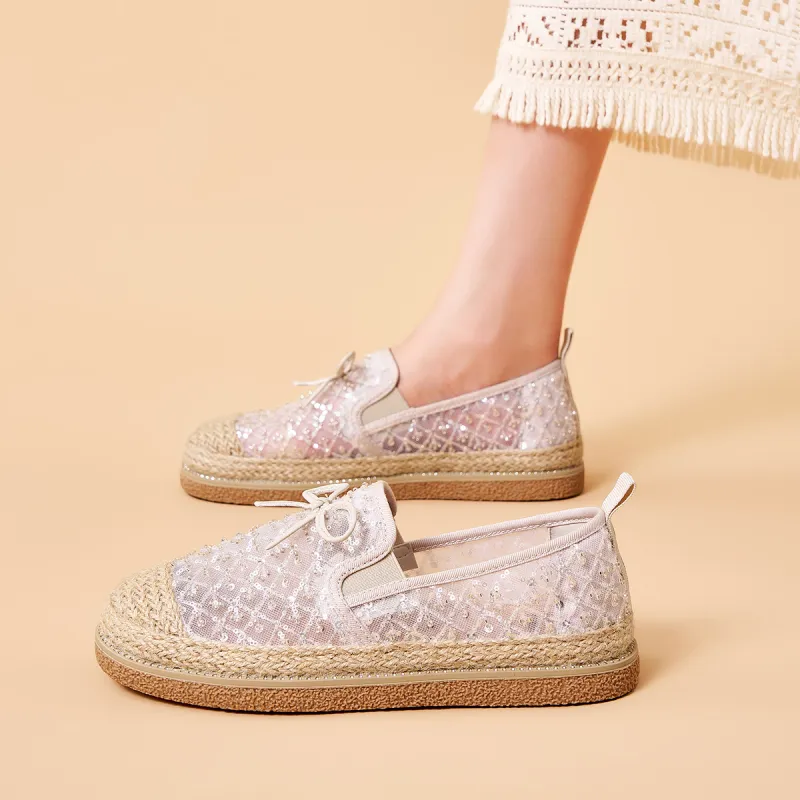 Joy&Mario Espadrilles Women's Black/Gold/Ecru-23