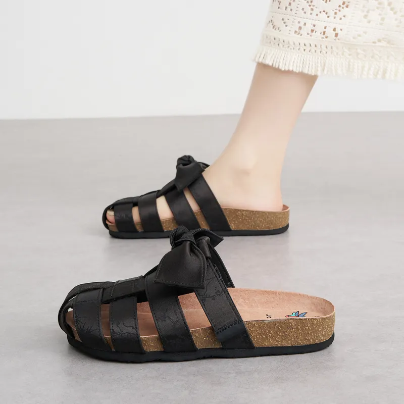 Joy&Mario Rubber Sole Abrasion Resistant Slip Resistant Closed Toe Slippers Women's-5