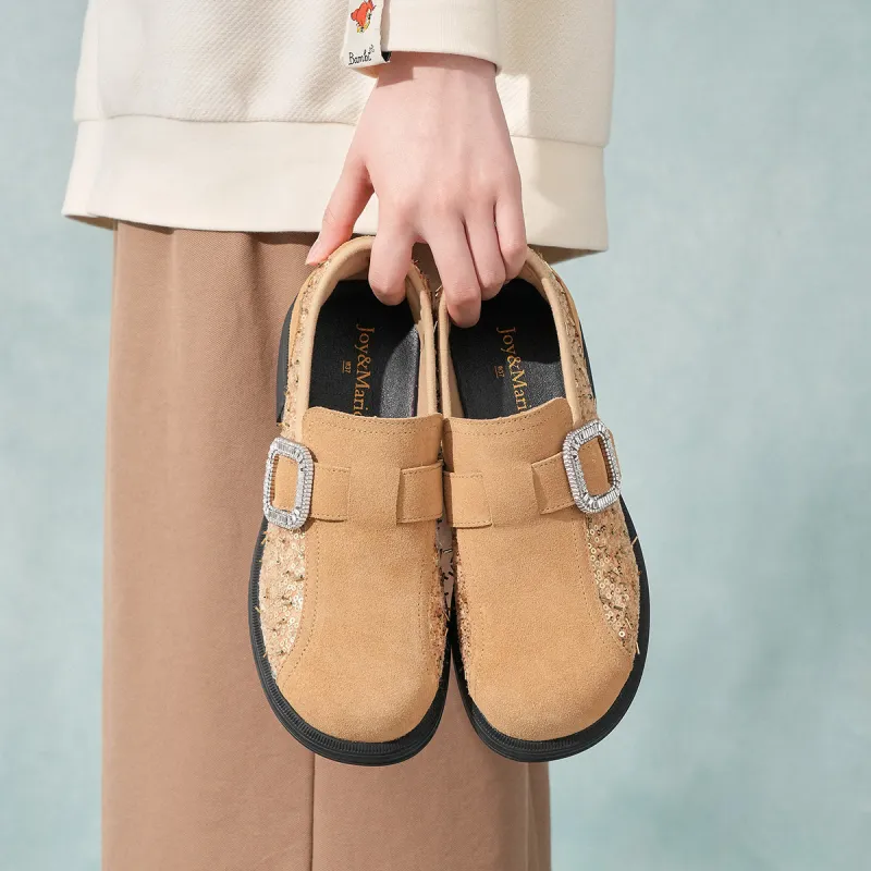 Joy&Mario Loafers Women's Black/Gray/Gold-29