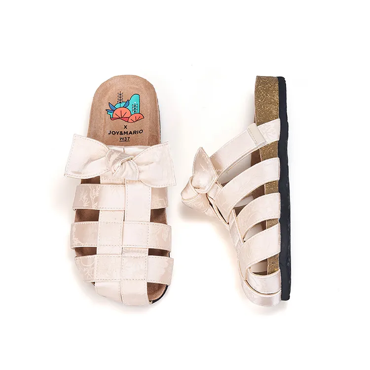 Joy&Mario Rubber Sole Abrasion Resistant Slip Resistant Closed Toe Slippers Women's-13