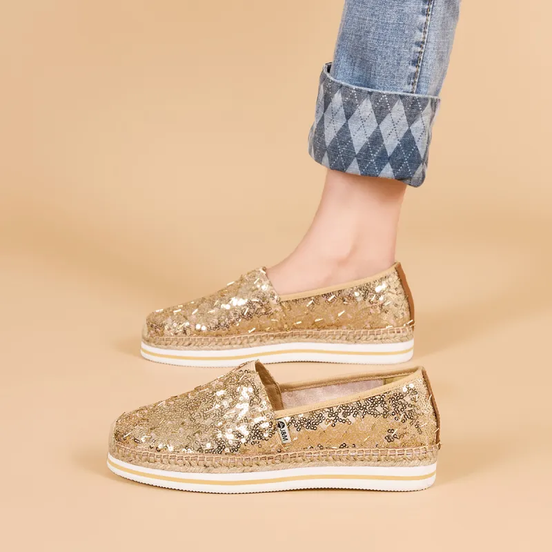Joy&Mario Espadrilles Women's Gold/Champagne/Red-4