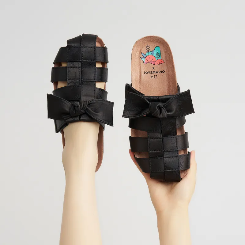 Joy&Mario Rubber Sole Abrasion Resistant Slip Resistant Closed Toe Slippers Women's-8
