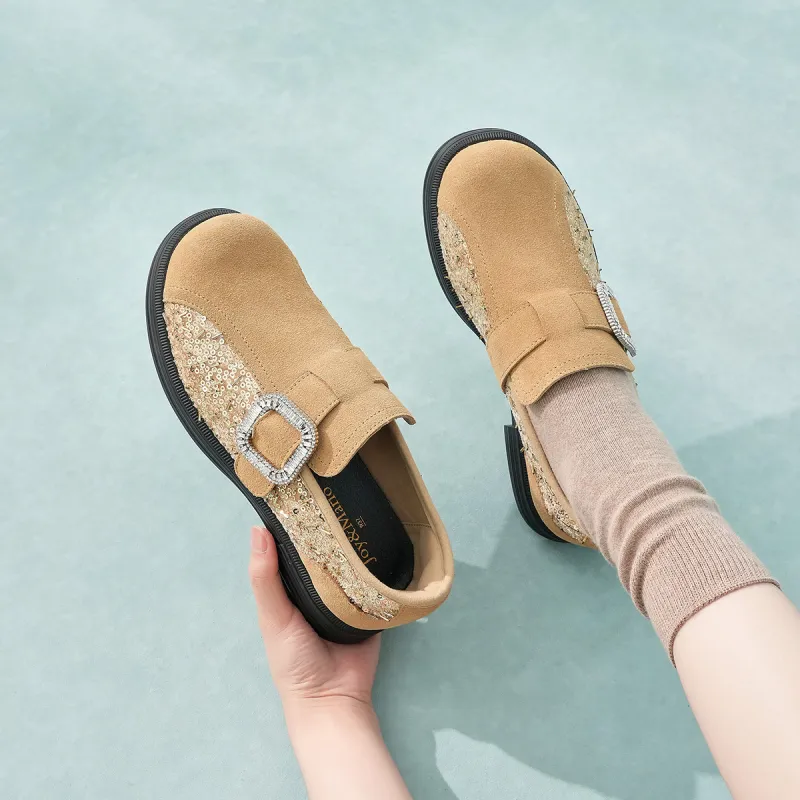 Joy&Mario Loafers Women's Black/Gray/Gold-30