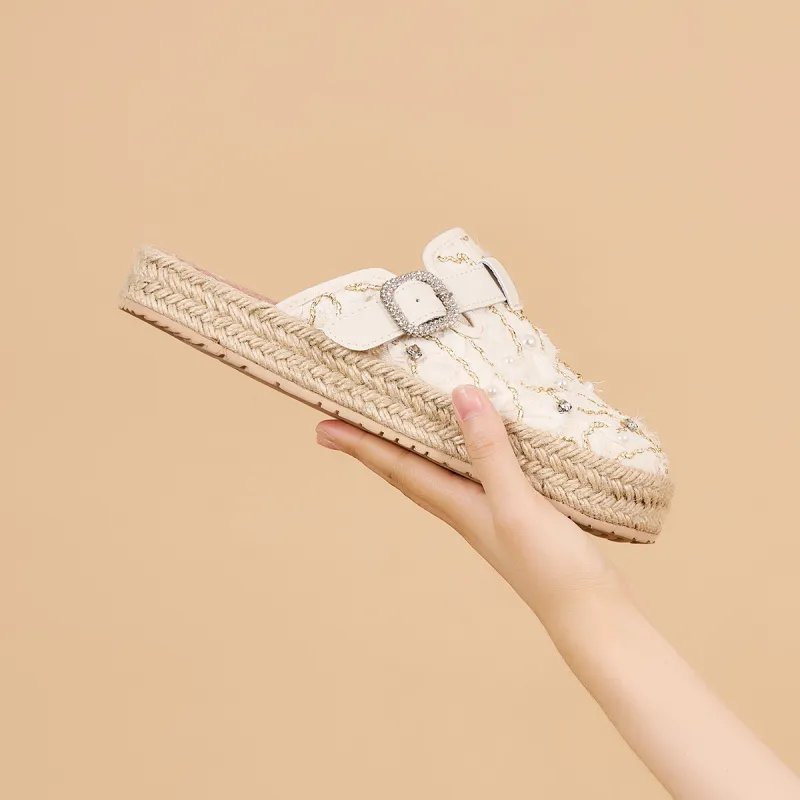 Joy&Mario Plastic Closed Toe Slippers Women's-5