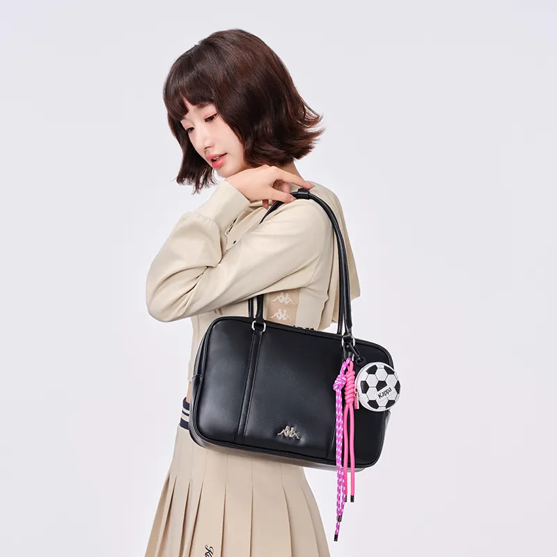 Kappa Polyurethane Handbag, Shoulder Bag Regular Unisex Classic Black-4