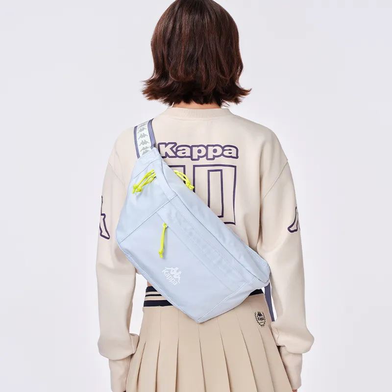 Kappa Polyester Dumpling Bag, Crossbody Bag, Sling Bag Regular Unisex Icy Spring Blue-3