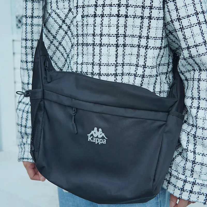 Kappa Polyester Messenger Bag Crossbody Bag Shoulder Bag Unisex Classic Black-4
