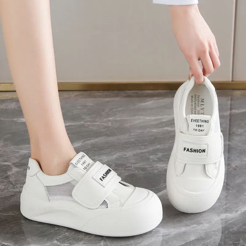 Wooden Rabbit Cushioning, Slip Resistant, Breathable, Lightweight, Height Increasing Low Top Casual Shoes Women's-2
