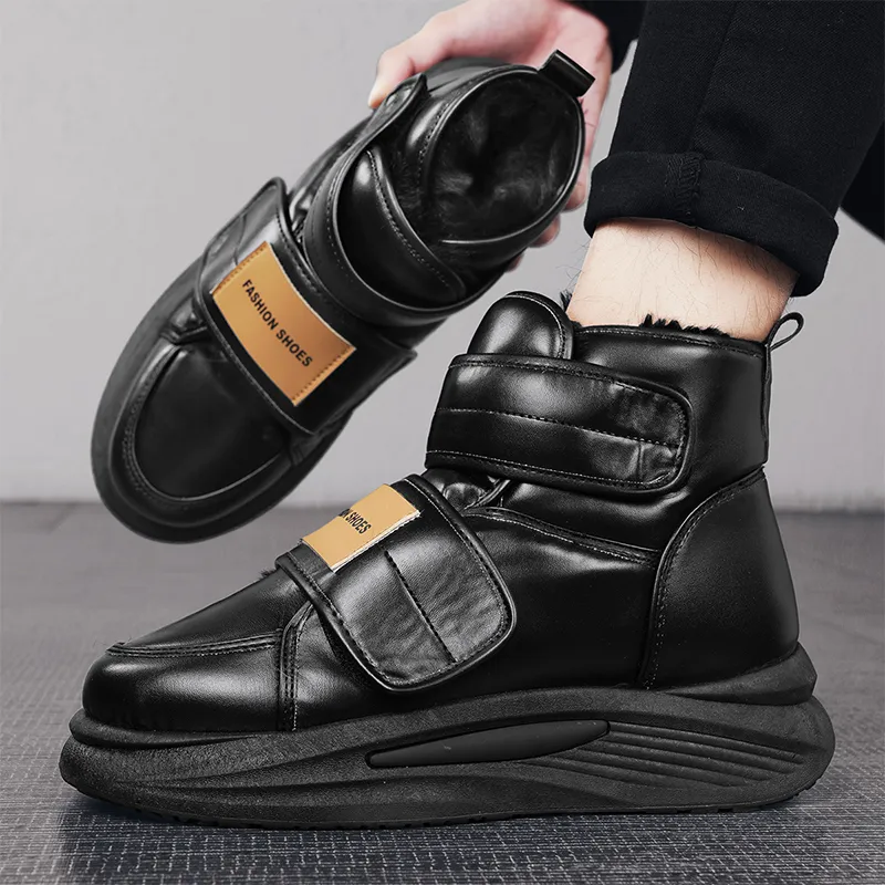 Wooden Rabbit Thermal Abrasion Resistant Short Snow Boots Men's-3