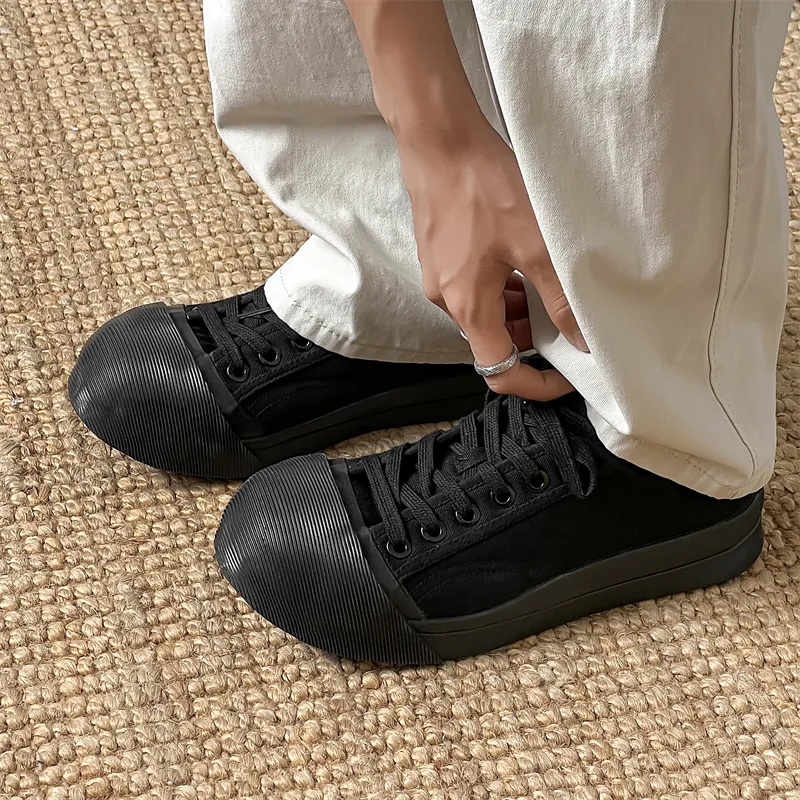 Wooden Rabbit Anti Slip Wear Resistant Low Top Canvas Shoes Unisex-8