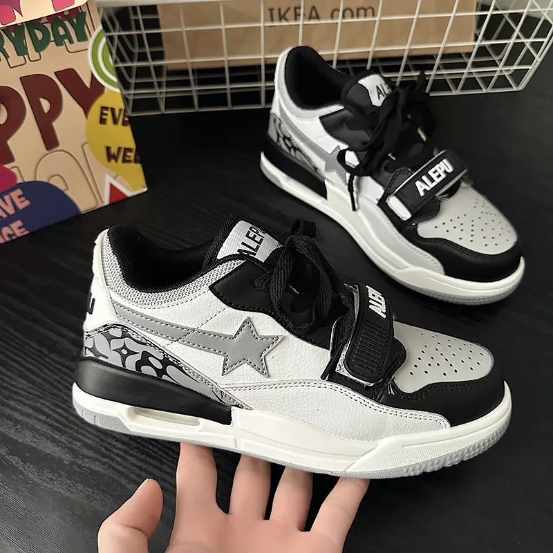 Wooden Rabbit Height Increasing Wear-Resistant Lightweight Breathable Slip-Resistant Low-Top Skateboard Shoes Unisex-14