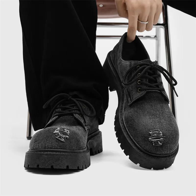 Wooden Rabbit Height Increasing Abrasion Resistant Lightweight Slip Resistant Low Top Casual Shoes Unisex-30