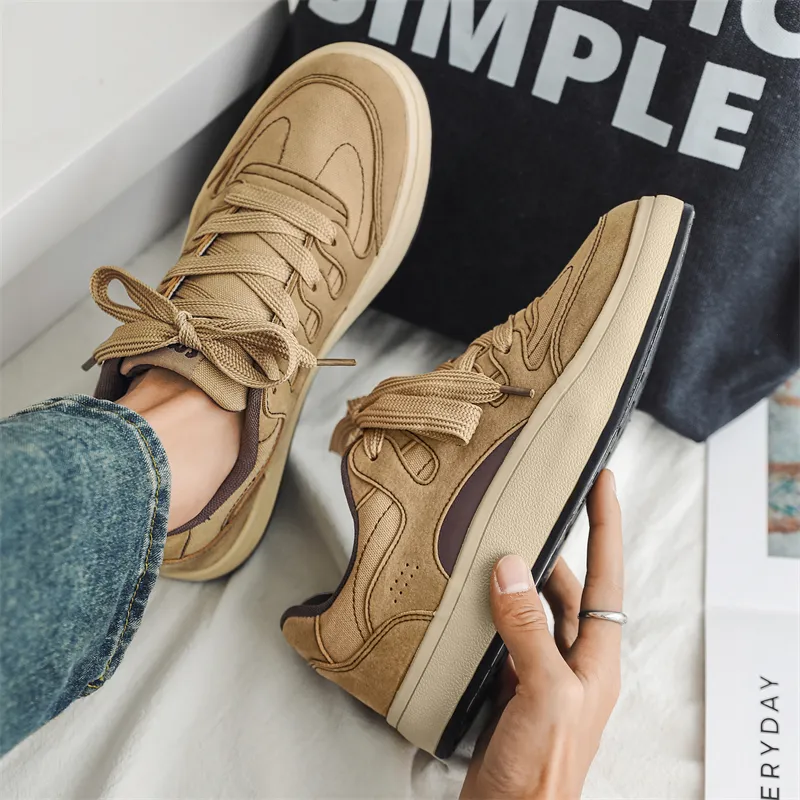 Wooden Rabbit Anti Slip Wear Resistant Low Top Skateboard Shoes Men's-6