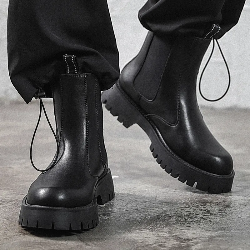 Wooden Rabbit Chelsea Boots Men's Black-3