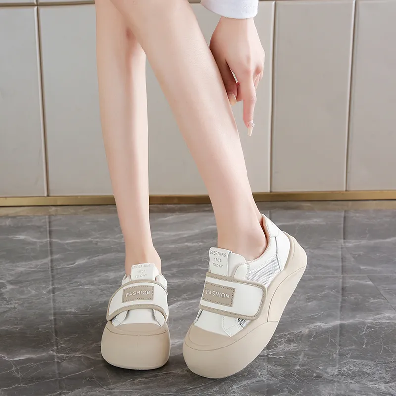 Wooden Rabbit Cushioning, Slip Resistant, Breathable, Lightweight, Height Increasing Low Top Casual Shoes Women's-11