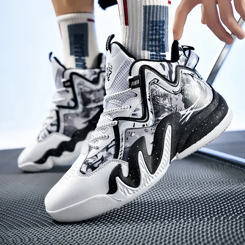 Wooden Rabbit Slip Resistant Mid Top Basketball Shoes Unisex-2