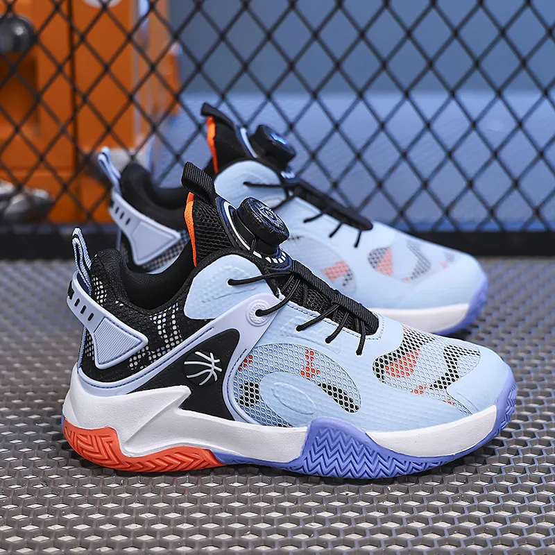 Wooden Rabbit Anti Slip Wear Resistant Breathable Lightweight Cushioning Children's Basketball Shoes Kids'-1