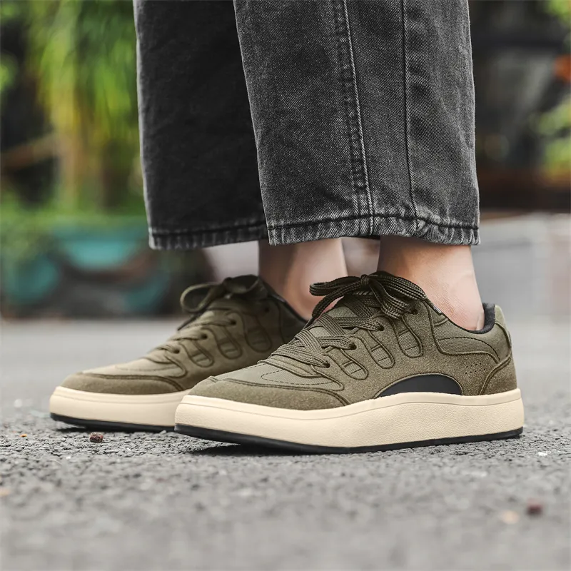 Wooden Rabbit Anti Slip Wear Resistant Low Top Skateboard Shoes Men's-13