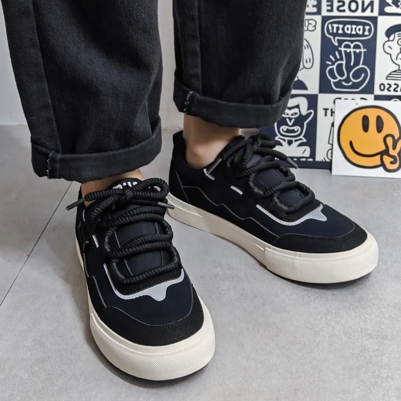 Wooden Rabbit Anti Slip Wear Resistant Low Top Canvas Shoes Men's-2