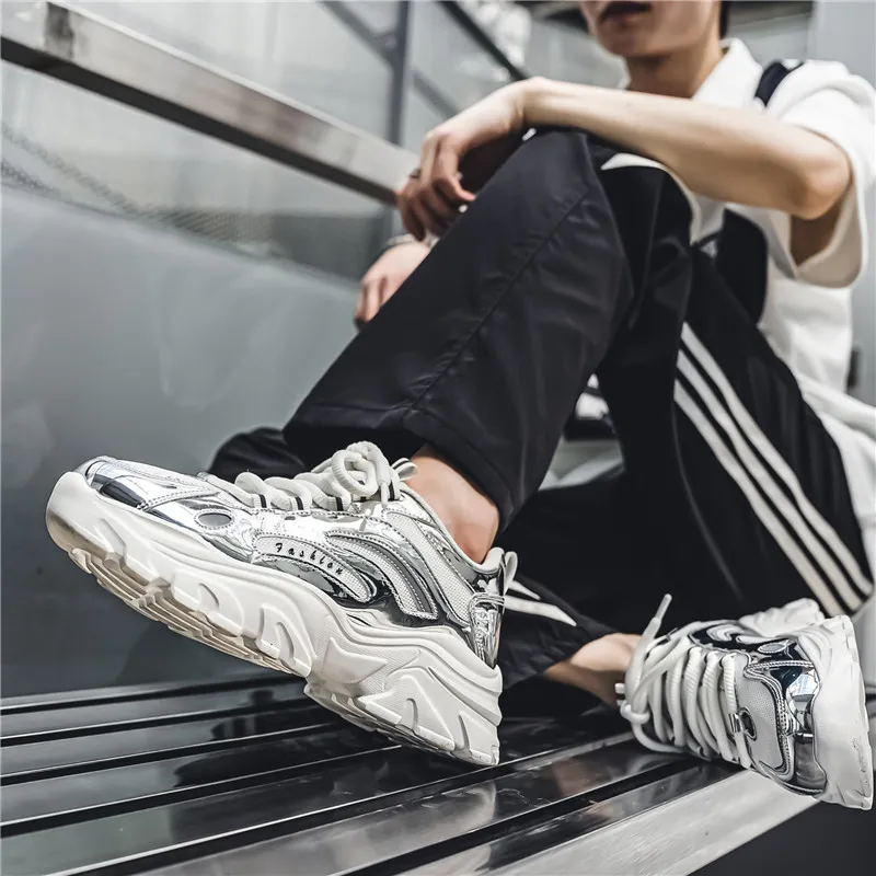 Wooden Rabbit Cushioning Anti-Slip Wear-Resistant Breathable Height Increasing Low-Top Chunky Sneakers Men's-13