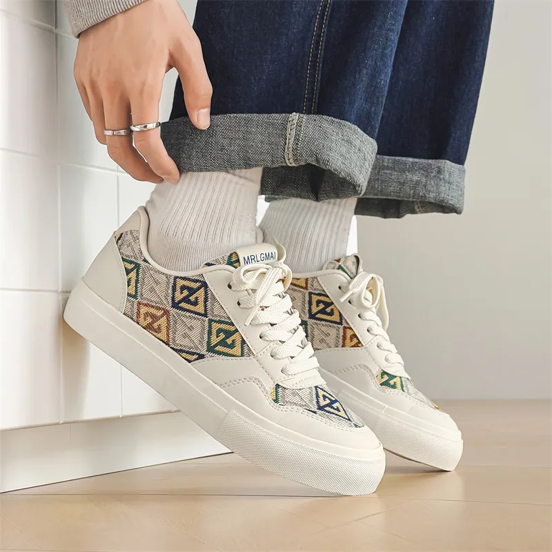 Wooden Rabbit Slip Resistant, Abrasion Resistant, Breathable Low Top Skateboard Shoes Men's-4