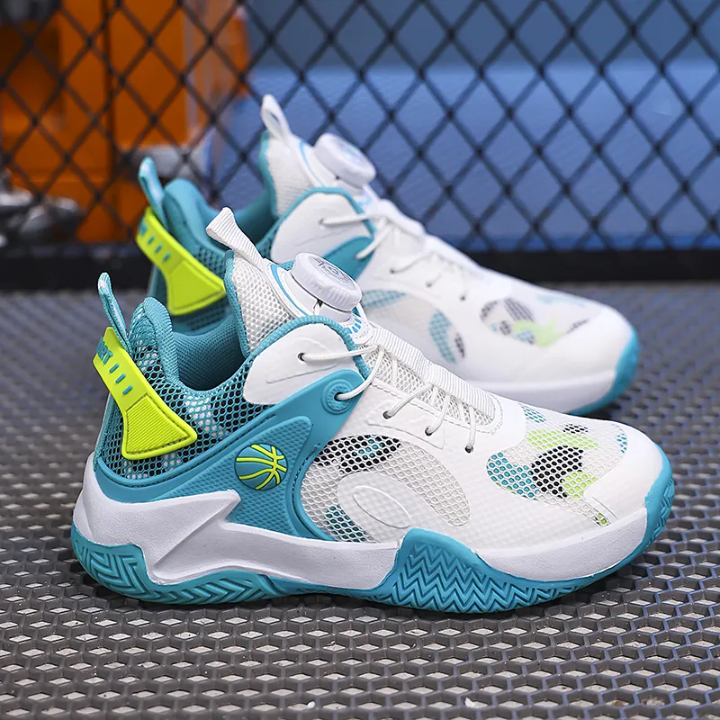 Wooden Rabbit Anti Slip Wear Resistant Breathable Lightweight Cushioning Children's Basketball Shoes Kids'-10