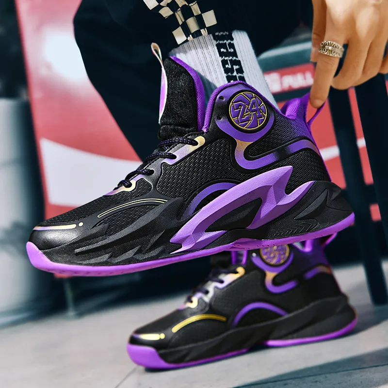 Wooden Rabbit Anti Slip Wear Resistant Mid Top Basketball Shoes Unisex-7