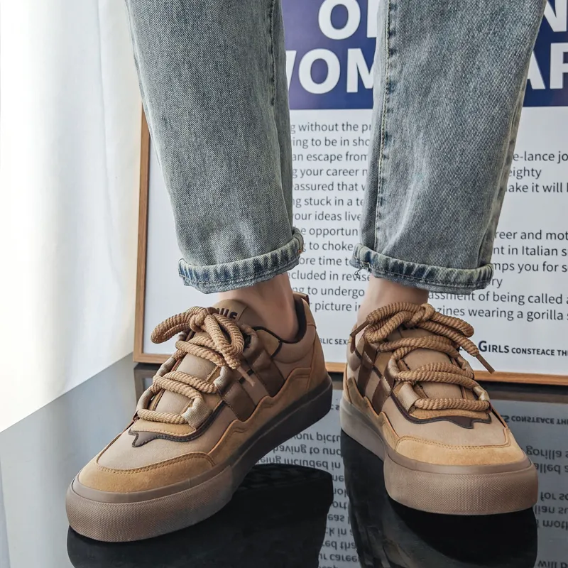 Wooden Rabbit Anti Slip Wear Resistant Low Top Canvas Shoes Men's-13