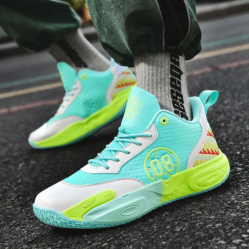 Wooden Rabbit Anti Slip Wear Resistant Basketball Shoes Unisex-14