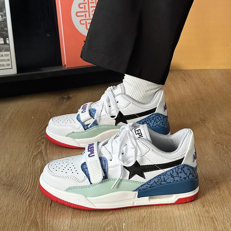 Wooden Rabbit Height Increasing Wear-Resistant Lightweight Breathable Slip-Resistant Low-Top Skateboard Shoes Unisex-6