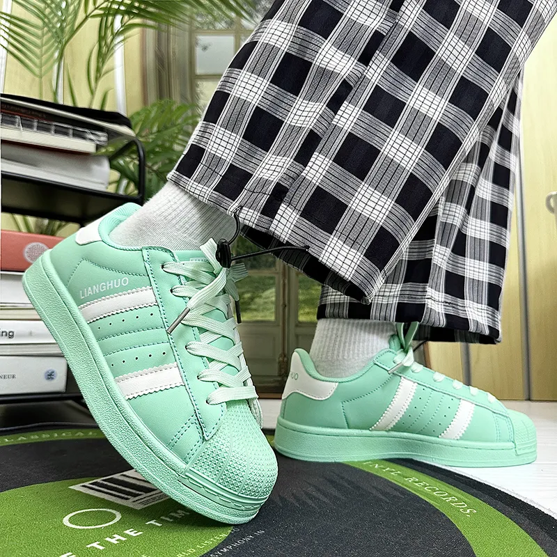Wooden Rabbit Height Increasing Wear-Resistant Lightweight Breathable Slip-Resistant Low-Top Skateboard Shoes Women's-18