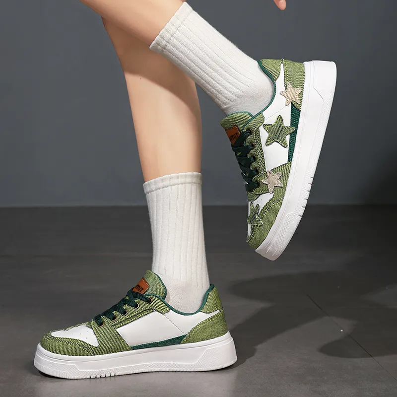 Wooden Rabbit Slip Resistant Cushioning Lightweight Height Increasing Low Top Skateboard Shoes Women's-20